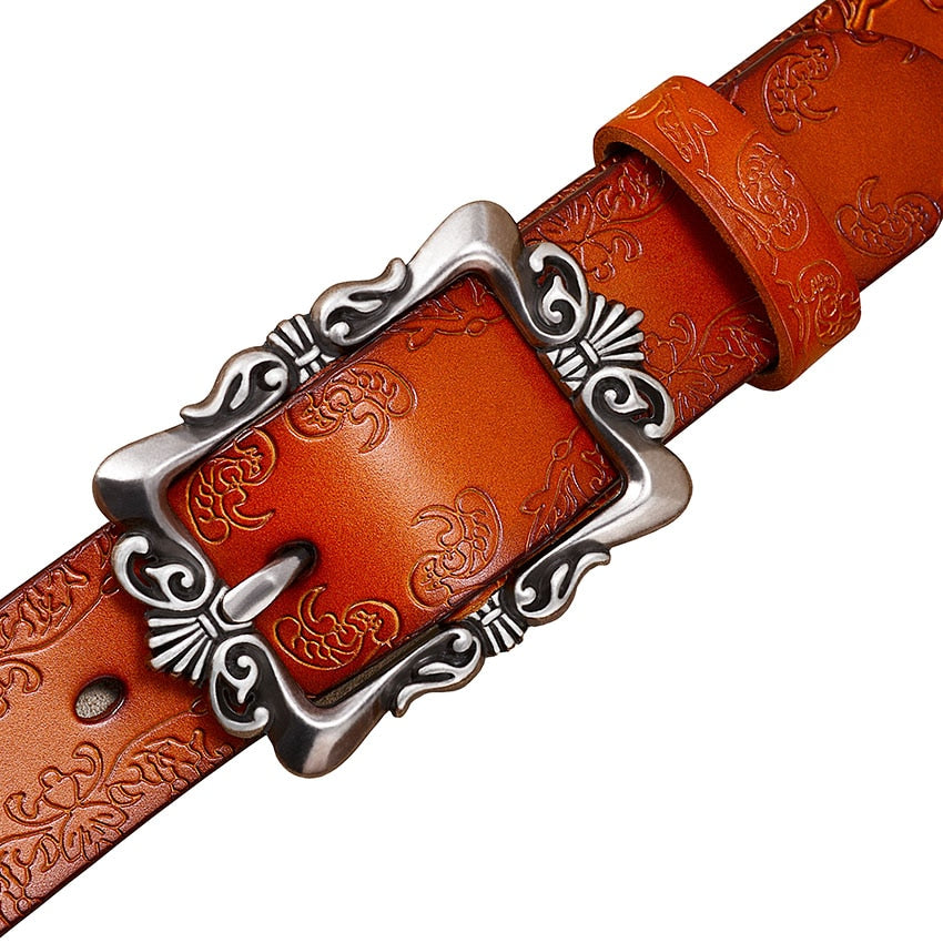 Cinto Feminino Country De Couro Vintage