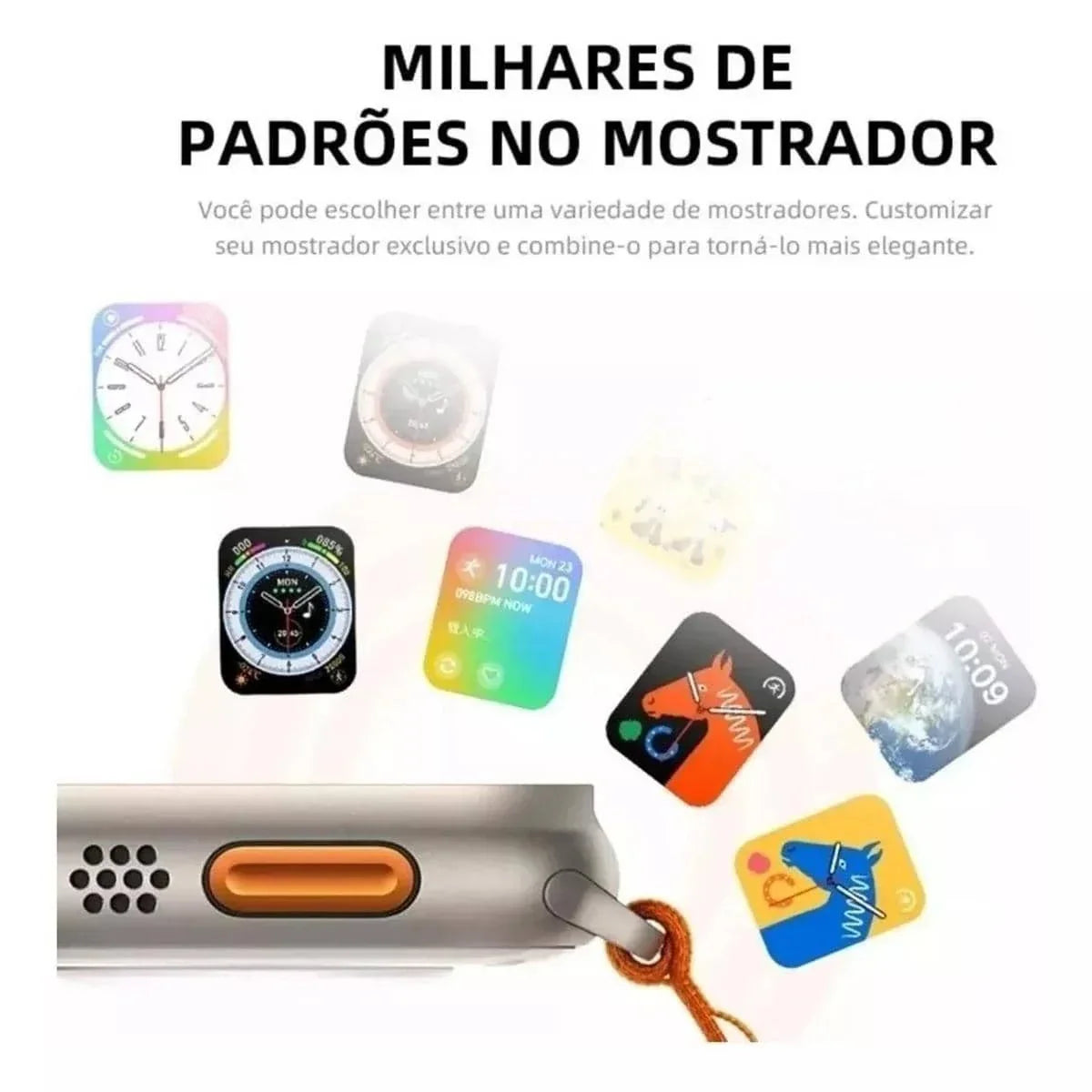 Relógio Smartwatch 9 Ultra 2 Pulseira Preta