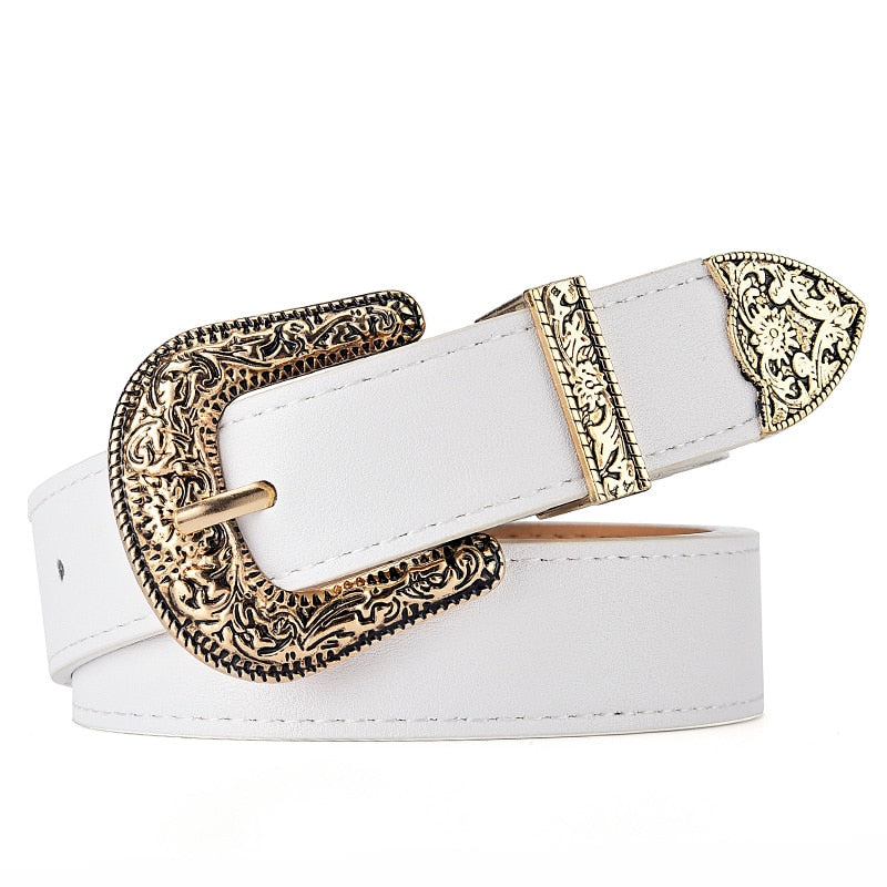 Cinto Feminino De Couro Country Fivela Grazzi