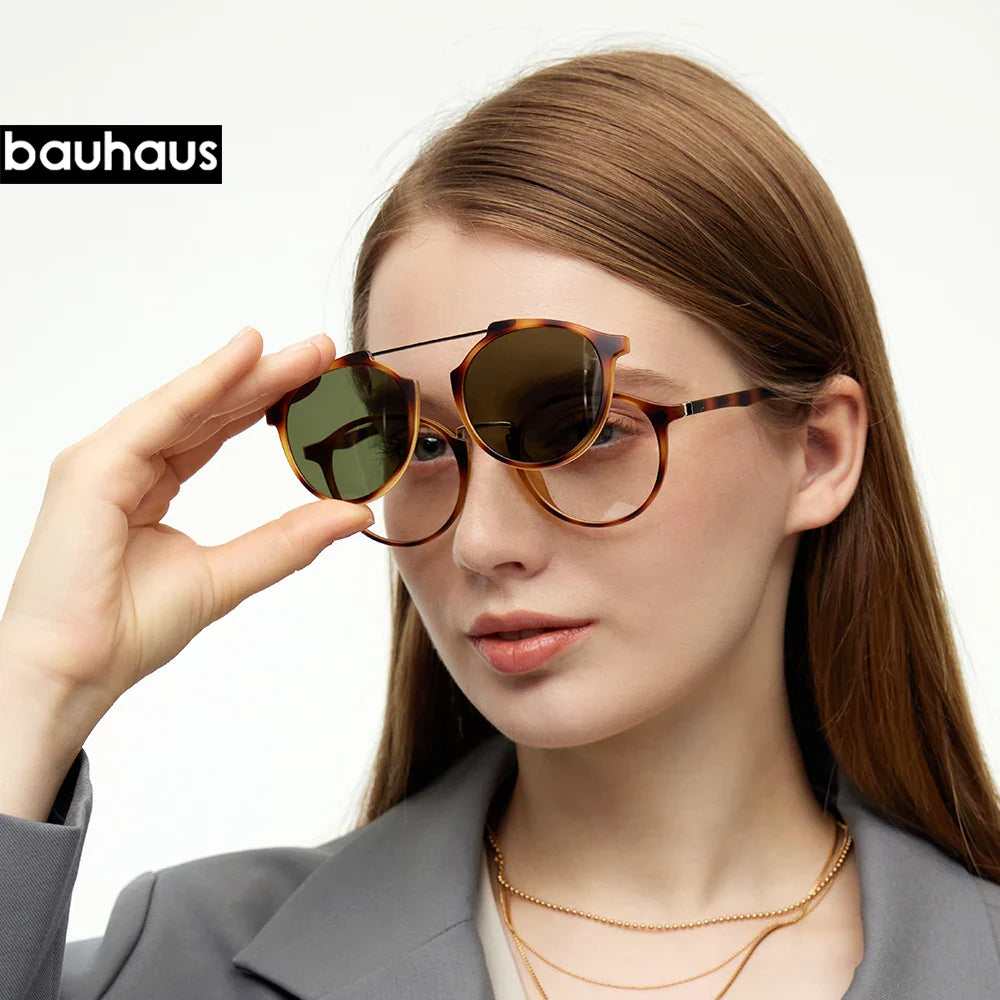 Armação de Óculos de Grau 2 em 1 Polarizado bauhaus