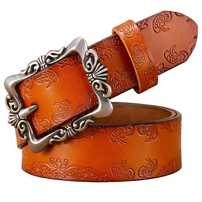 Cinto Feminino Country De Couro Lara