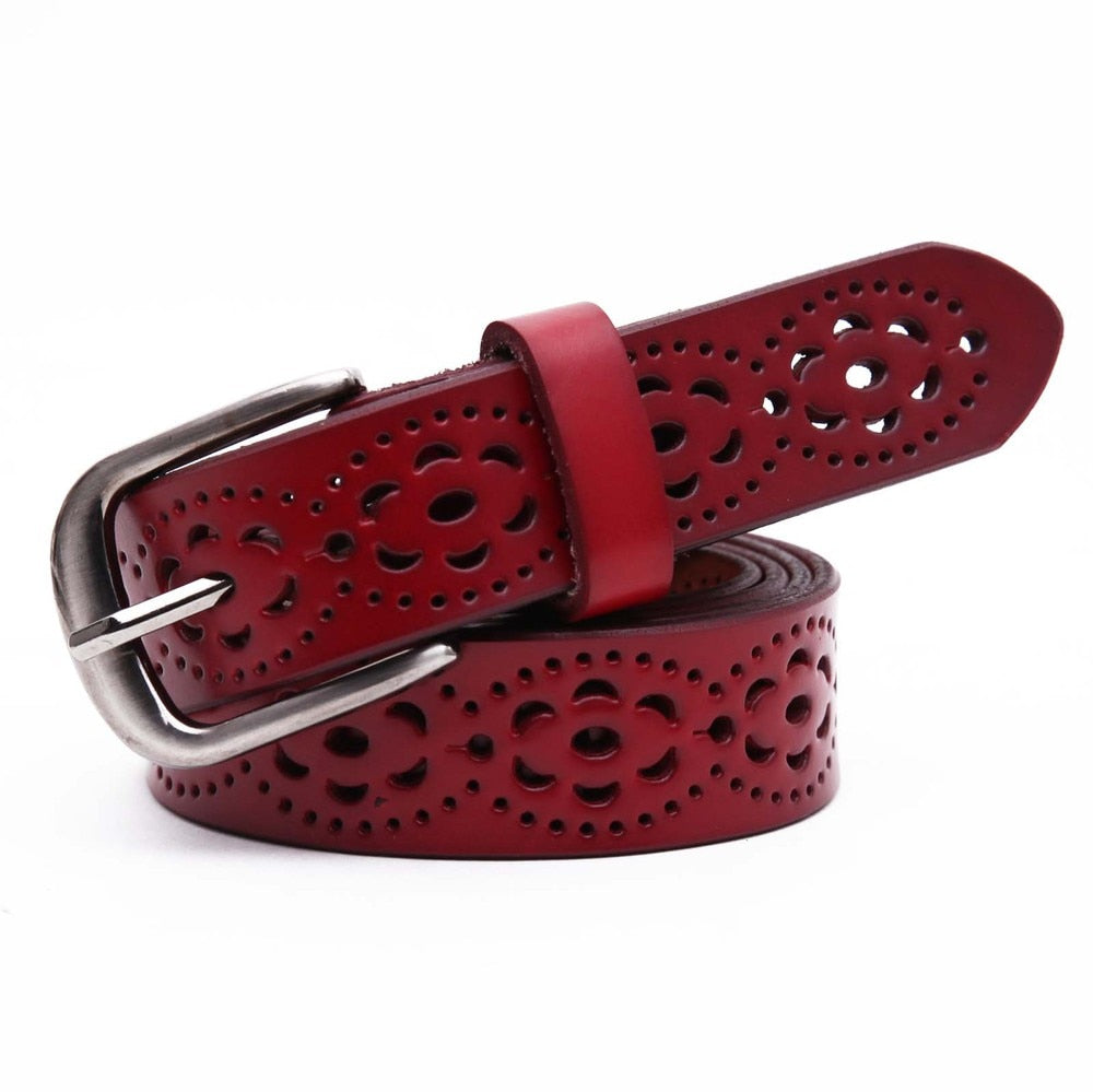 Cinto Feminino De Couro Fine Details