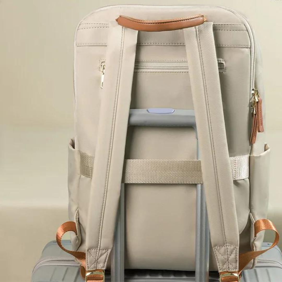 Mochila Em Couro Impermeável Para Notebook Roma