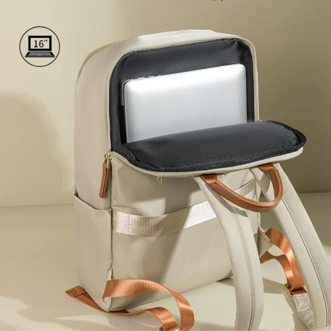 Mochila Em Couro Impermeável Para Notebook Roma