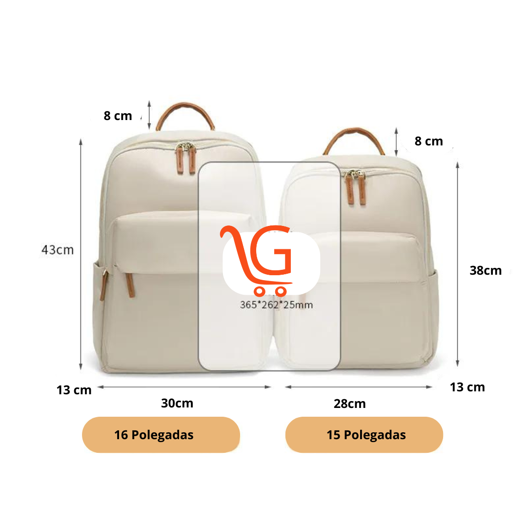 Mochila Em Couro Impermeável Para Notebook Roma