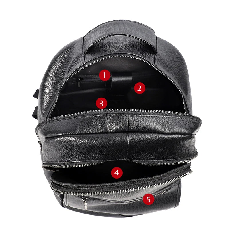 Mochila Masculina Executivo Impermeável em Couro