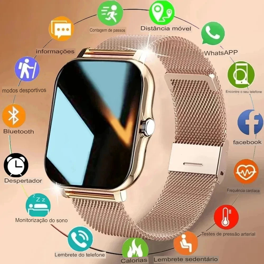 Relógio Smartwatch XiaomFull Com Pulseira Extra