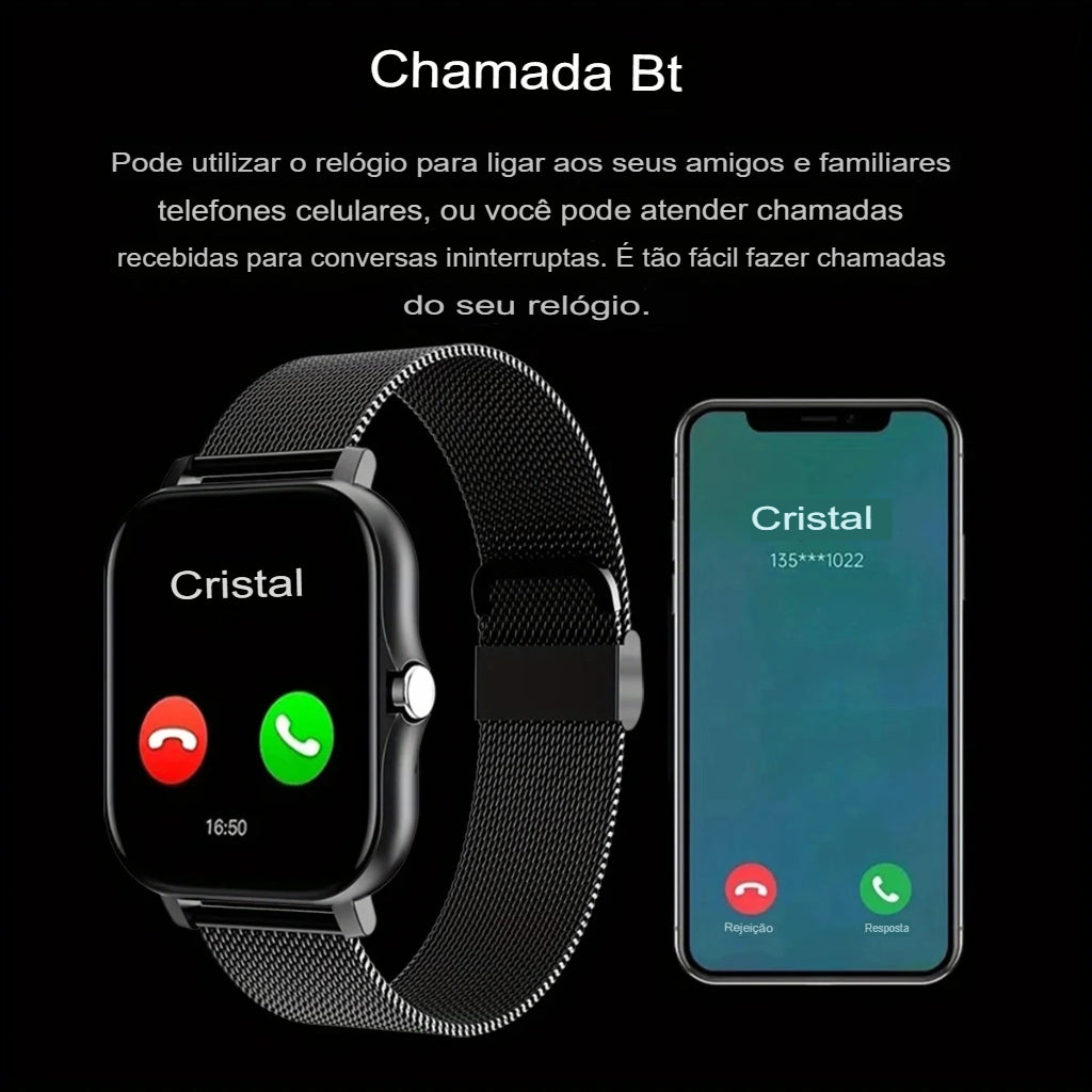 Relógio Smartwatch XiaomFull Com Pulseira Extra