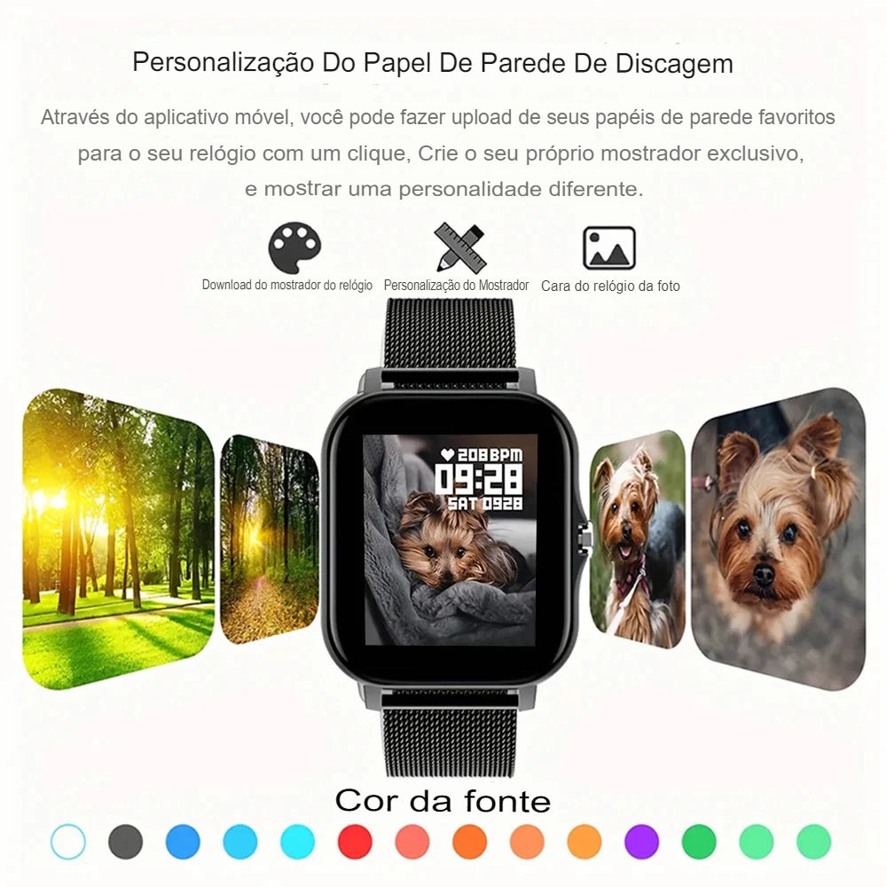 Relógio Smartwatch XiaomFull Com Pulseira Extra